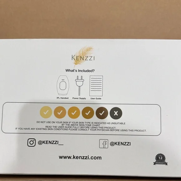 KENZZI The Premium IPL Handset Hair Remover DeviceNEW IN BOX!